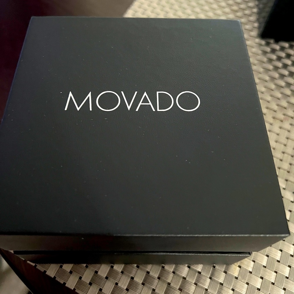 Movado watch box with cushion and box for the box